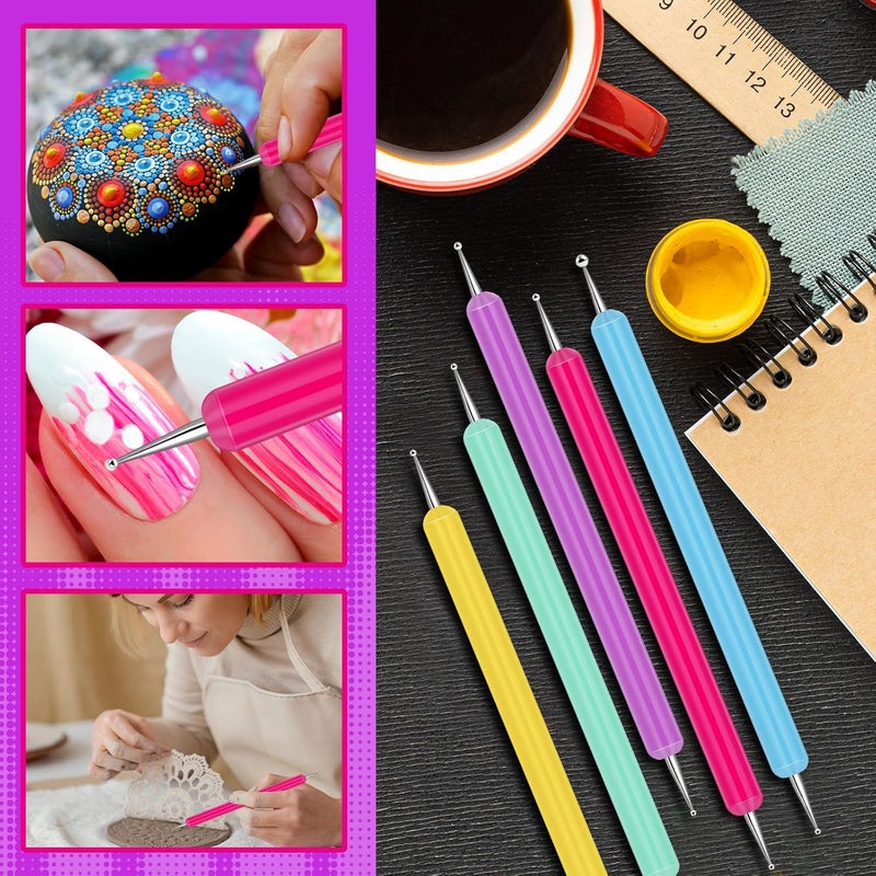 Ashmacdo 20 Pcs Dotting Tools for Painting,Ball Embossing Stylus for Transfer Paper,Tracing Tools for Drawing, Embossing Tools for Paper, Art Dotting Tools for Nail Art (Candy Colors) - Image 4